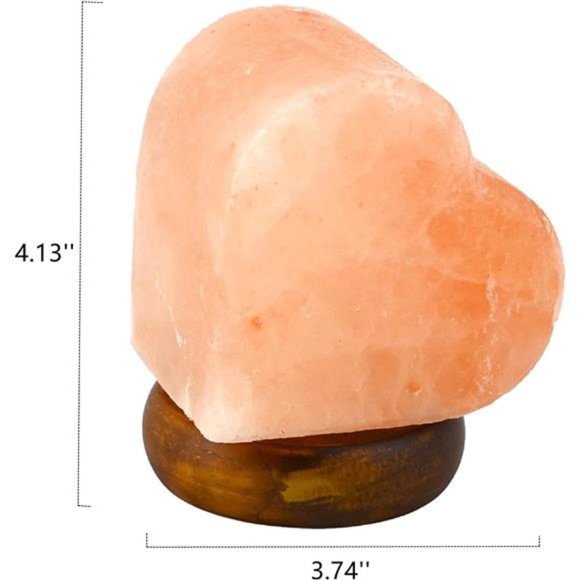 LED USB Himalayan Heart-Shaped Salt Lamp, Multi Color Changing in 7 Colors,Small - Picture 3 of 6
